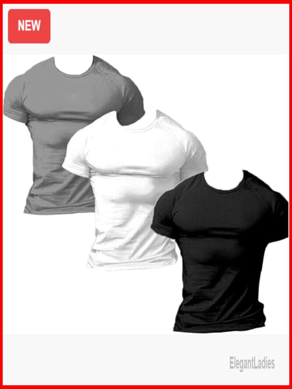 Men's Slim Fit Workout T-Shirt Athletic Bodybuilding Tee Short Sleeve